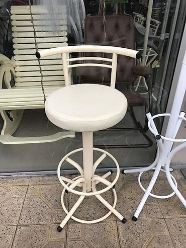 pedikur masasi: Bar taburesi – metal konstruksiyalı, dairəvi oturacaqlı, bel dayaqlı — 2