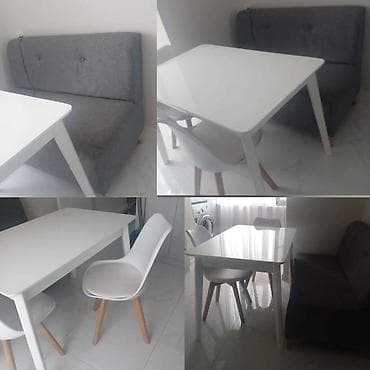 Mətbəx masa dəsti satılır divanı ilə birlikdə 220₼. İki oturcağı var
