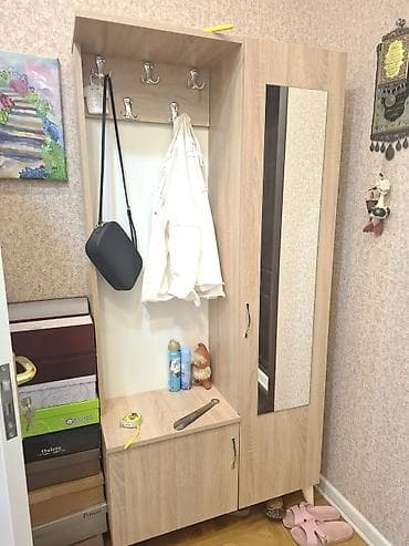 kunc skaf: 2 qapılı, Güzgülü, Digər rəng, Digər material, Açılan, Künc dolab — 1