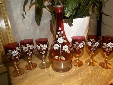 batiq cixaran: Məhsul: Şüşə qrafin və badə dəsti - Tərkib: 1 ədəd qrafin + 6 ədəd — 2