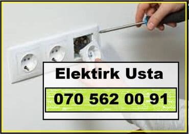 Elektrik Usta Servisi. Lyustr, Bra, Spot, Torşer. Quraşdırma, Unvanda