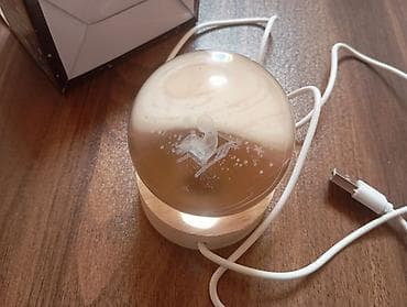 sehne isiqlari: 3D Crystal Ball Night Light – USB ilə işləyən dekorativ gecə işığı - — 4