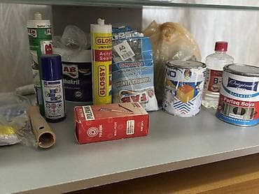 Rəngləmə və təmir üçün komplekt materiallar Məhsullar: - Sintetik