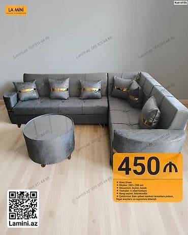 divan desti: Künc divan dəsti – La Mini (Kod: 6936) - Ölçü: 280 × 200 sm - — 1