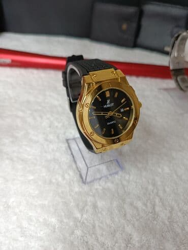 Saat kəmərləri: Yeni, Qol saatı, Hublot, rəng - Qızılı — 1