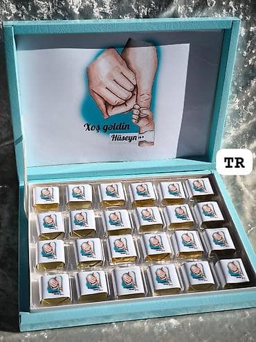 elcilik konfetleri: Yeni doğulmuşlara özəl şakalad xonçası 👶🏻💙 İstənilən dizaynda ✅ — 1