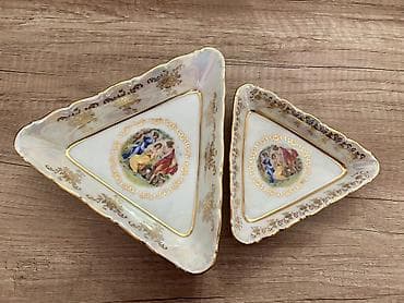 Boşqablar, 2 ədədli dəst, rəng - Ağ, Farfor