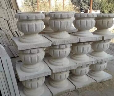 большие горшки для цветов: Bahar və yay çiçəkləri üçün nəzərdə tutulmuş, daşdan hazırlanmış — 2