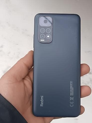 telefonlar honor: Redmi Note 11, 64 GB, rəng - Mavi, Barmaq izi — 3