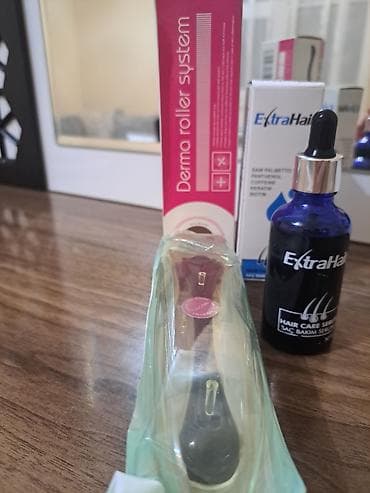 Bədənə qulluq: Derma Roller + ExtraHair Saç Baxım Serumu dəsti Məhsul tərkibi: - — 2
