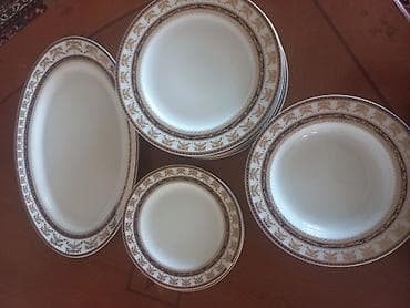 sekiller cekmek: Nahar dəsti, rəng - Ağ, Farfor, 18 nəfərlik — 1