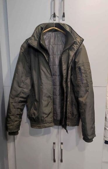 демисезонные кожаные мужские куртки: Мужская куртка, Бомбер, Осенняя, Zara, L — 1