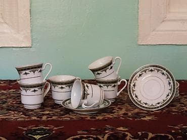 cay dəstləri: Çay dəsti, rəng - Ağ, Farfor — 1