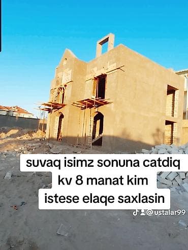 Yuksek kefiyetli seviyede suvaq isleri gorurem