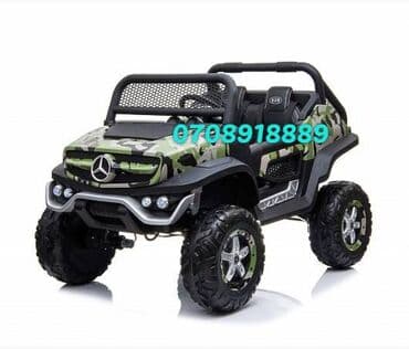 maşınlar uşaq üçün: Uşaq elektrik avtomobili Mercedes-Benz 4x4 ( rezin təkərlər və dəri — 2