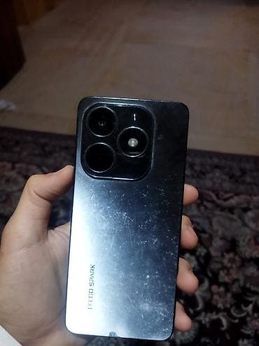 qeydiyatsız telefonlar: Tecno Spark, rəng - Qara, Barmaq izi — 1