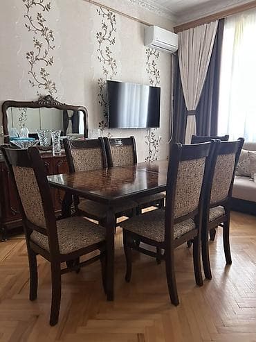stulla: Qonaq otağı üçün, Açılmayan, Dördbucaq masa, 6 stul — 4