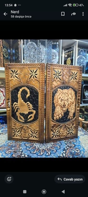 qaşıq dəstləri: Əl işı taxta nərd dəstləri

- qiymet sonudu 100 manat — 2