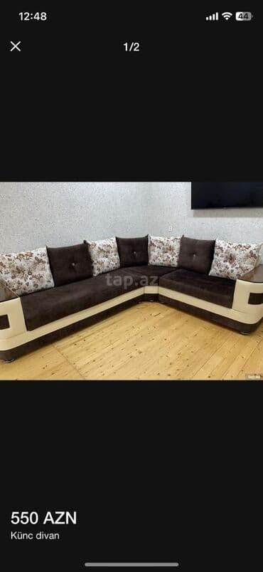 Künc divan, İşlənmiş, Açılmayan, Bazasız, Parça, Çatdırılma yoxdur