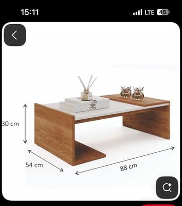 Düz masa, Açılmayan, Təkərsiz, Laminat, Zəmanətsiz