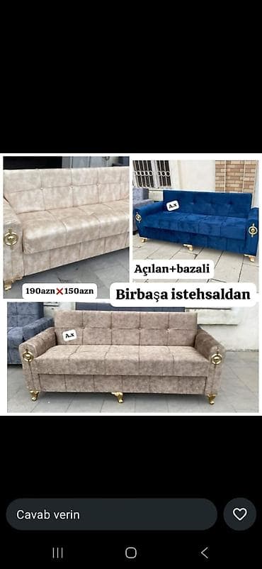 dəmir divanlar: Di̇van-kravat, Açılan, Bazalı, Parça, Ödənişli çatdırılma — 1