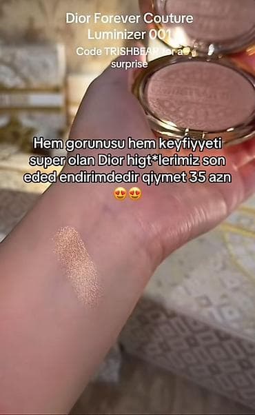 partalar: Məhsul: Dior makiyaj məhsulları 1) Dior bronzer - Dəriyə təbii günəş — 3