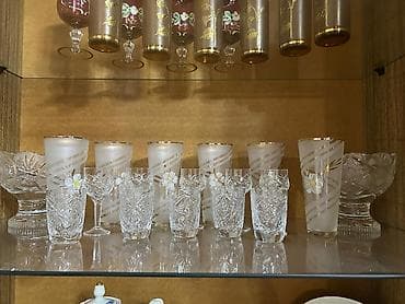 piyon gul: Çay dəsti, rəng - Göy, Kobalt, Bohemia, Çexiya — 3