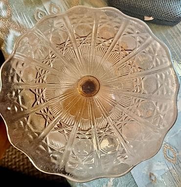 şuşa tortu: Tort və şiriniyyat qabı, rəng - Sarı, Şüşə — 1