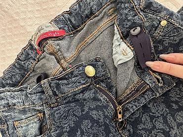 ag cins: Uşaqları üçün naxışlı cins şalvar - Brend/etiket: We Denim Style — 4