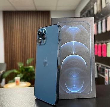 honur telfonu: IPhone 12 Pro Max, 128 GB, Göy, Zəmanət, Simsiz şarj, Face ID — 3