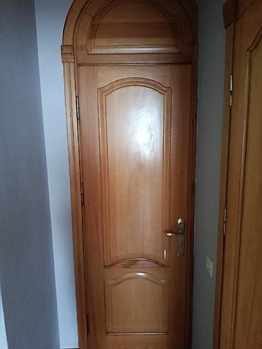 Fıstıq ağacından Taxta iç qapı (şüşəli)– tağlı üstlü vitraj — 6