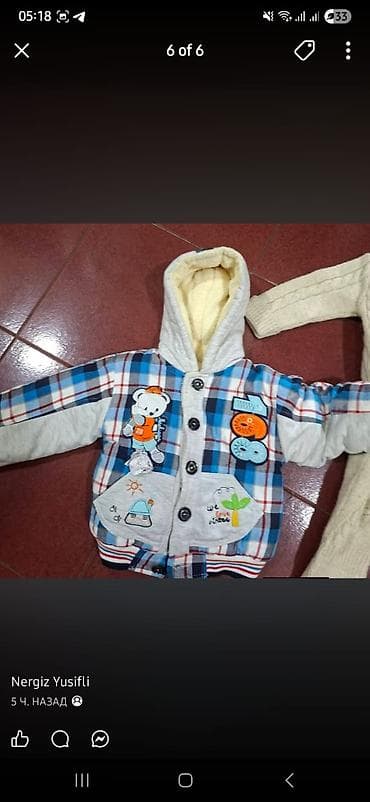 şaxta baba paltarı: Uşaq üst geyimləri dəsti - Qışlıq kapüşonlu kürk astarlı gödəkcə — 3