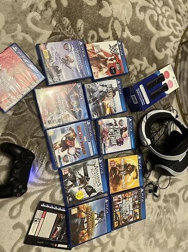 dvd disk: Sony PlayStation 4 Pro (1TB)tam oyun və VR dəsti Yeni alınıb çox az — 2
