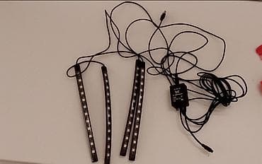 Şəkillər, tablolar: Maşın üçün LED interyer işıqlandırma dəsti - 4 ədəd çevik LED işıq — 1