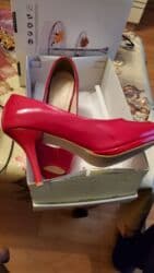 4xl nece razmerdi: Tuflilər, Ölçü: 38, rəng - Qırmızı, Yeni — 3