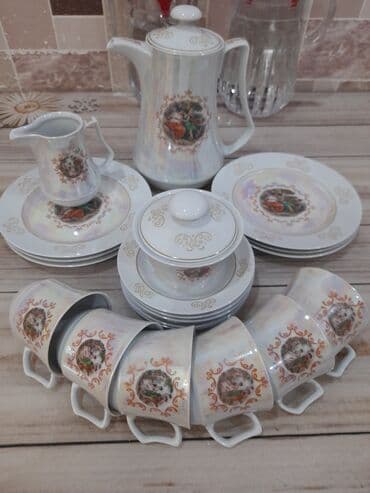 original cobalt: Çay dəsti, rəng - Ağ, Farfor, Madonna, 6 nəfərlik, Almaniya — 1