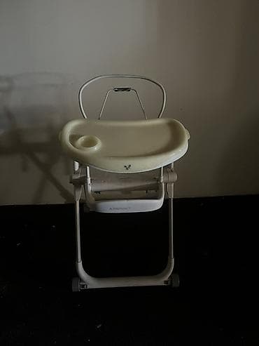 Uşaq yemək stulu - Təkərlərlə hərəkət etdirilə bilən, qatlanan metal — 2