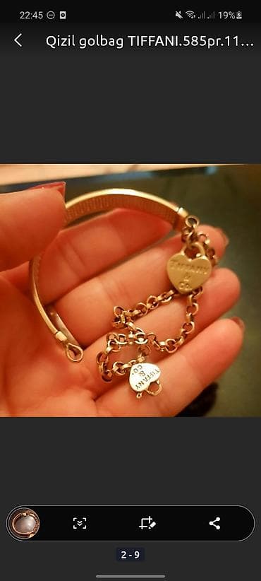 yeni model: Bilərzik, Tiffany, Sarı qızıl, 585 Əyar, 973 g, Ünvandan götürmə — 3