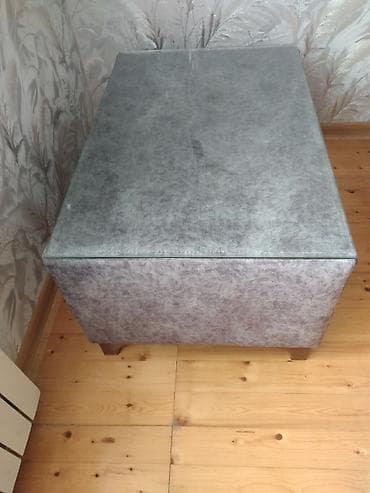 puflar: Mebel: Şüşə üstlü yumşaq oturacaqlı masalı ottoman - Forma — 2