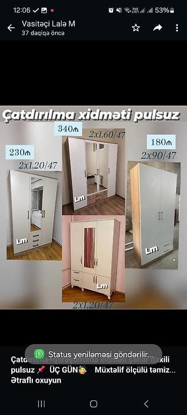 Мебель на заказ: *Çatdırılma+quraşdırılma xidməti şəhər daxili pulsuz* 📌 *ÜÇ GÜN🥳* — 1