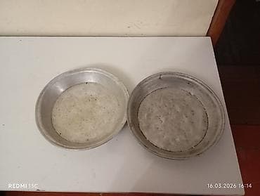 paxla: Alüminium bişirmə siniləri – 2 ədəd dəst - Material: tökmə alüminium — 1