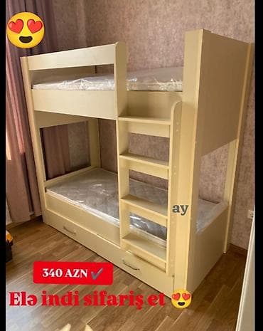 Oğlan və qız üçün, Yeni, Çarpayı, Matras ilə, Siyirməli