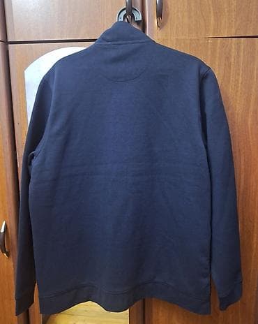 Kişi üçün yüngül qışlıq/jaket-sviter hibridi - Rəng: tünd göy (navy)
