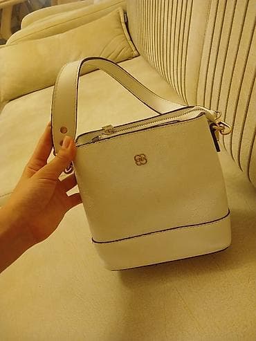 Qadın çantası – krem/açıq bej rəngli, qoltuqaltı tipli (shoulder bag) — 2