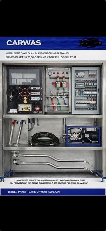 Ödənişli avtoyuma aparatının “Biznes Paket” komplekti Xüsusiyyətlər