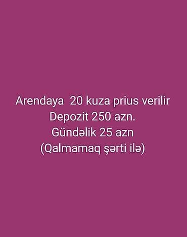 Avto xidmətlər: Günlük, Toyota, Qalmamaq şərti ilə — 1