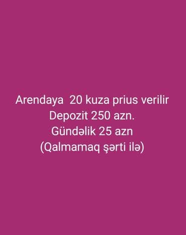 arenda priuslar: Günlük, Toyota, Qalmamaq şərti ilə — 1