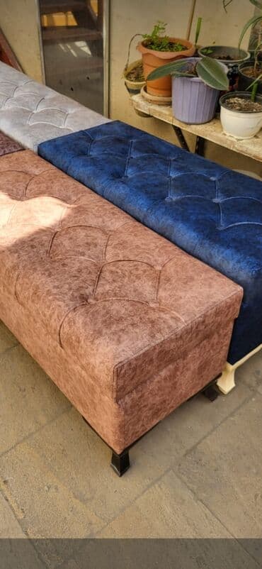 Yeni, Pufik oturacaq, Süni dəri, rəng - Ağ, Kredit yoxdur, Ödənişli çatdırılma