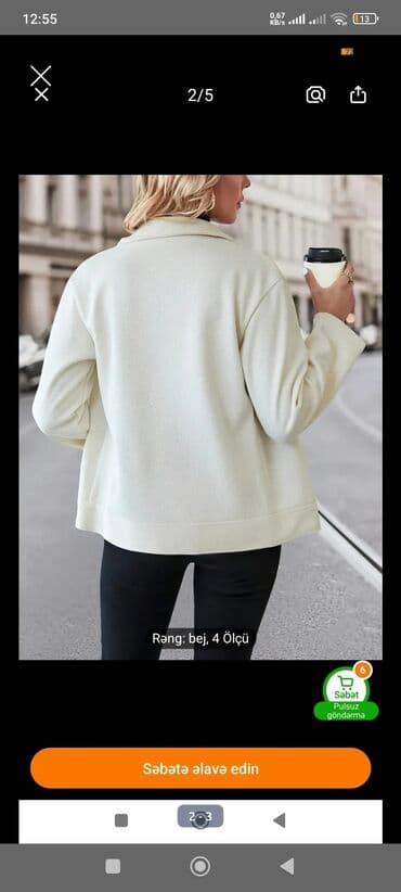 Костюмы: Qadın zamşa - Model: qısa kəsimli, asimmetrik ön hissə - Bağlanma — 3