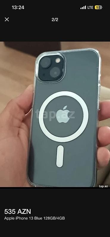 IPhone 13, 128 ГБ, Голубой, Face ID at lalafo.az IPhone 13, 128 ГБ, Голубой, Face ID